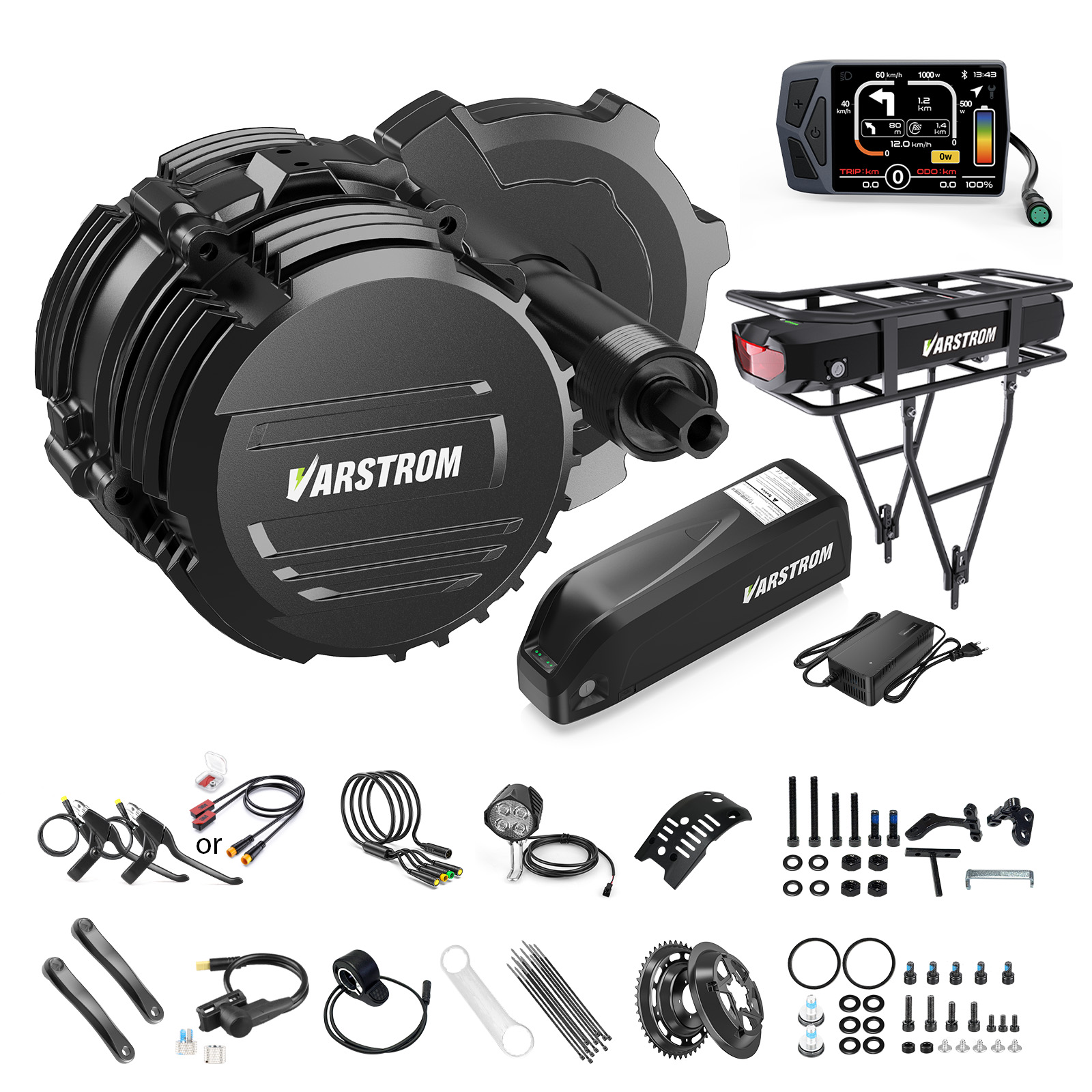 [US STOCK] Varstrom 48V500W 75 - Side Hung Mid Drive Motor Kit recensie en prijs