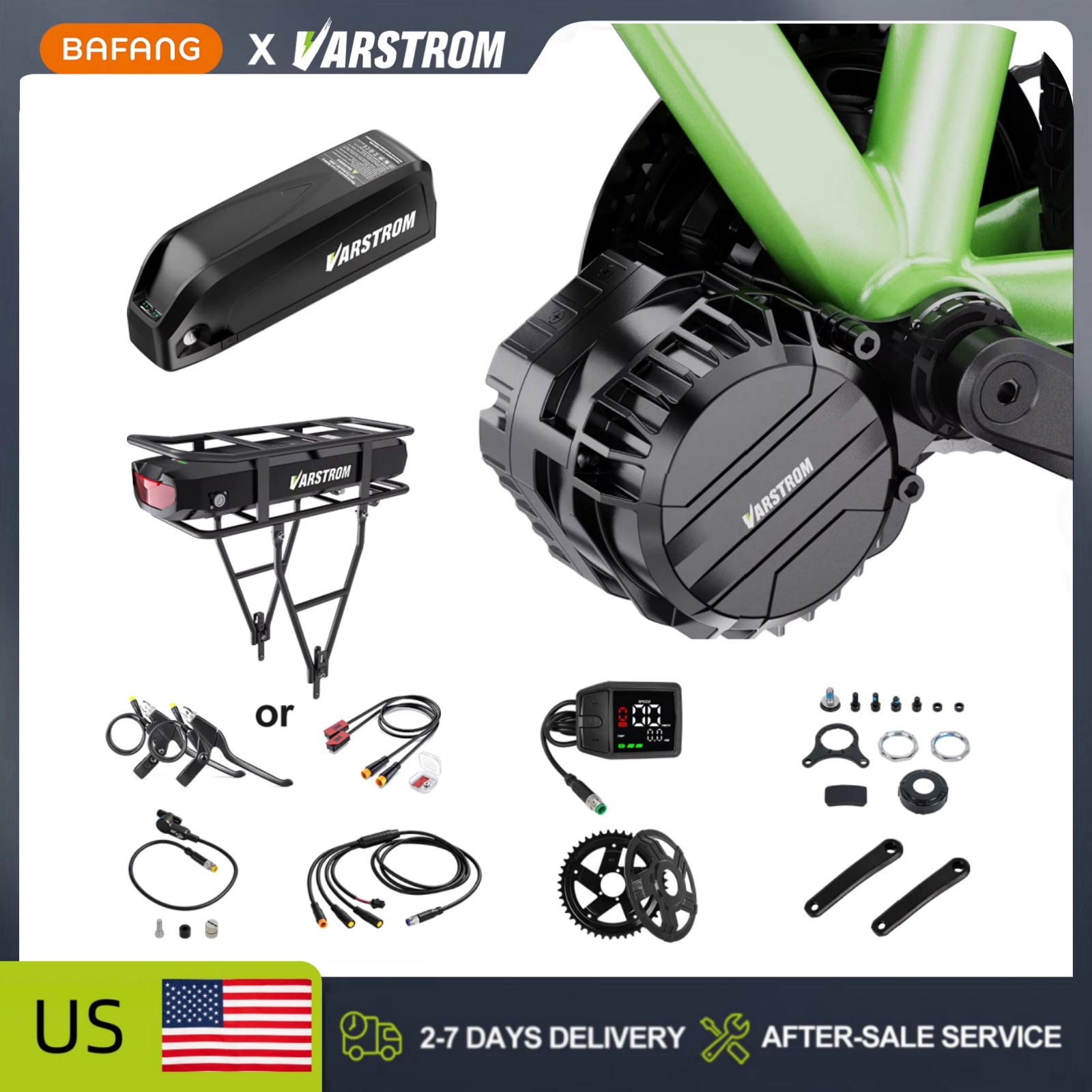 Varstrom 750W 48V middenmotors - Side Hung Mid Drive Motor Kit recensie en prijs